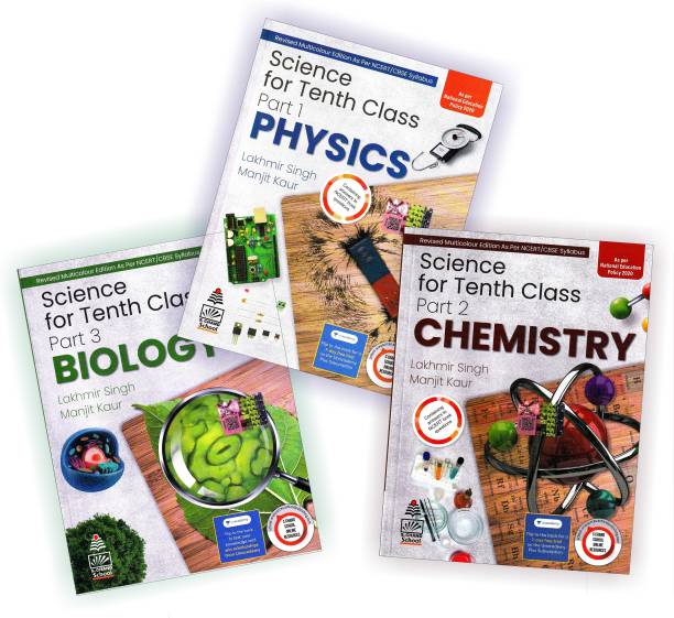 Combo Pack: Lakhmir Singh Class 10 Science (Biology, Physics, Chemistry) - Examination 2023-24