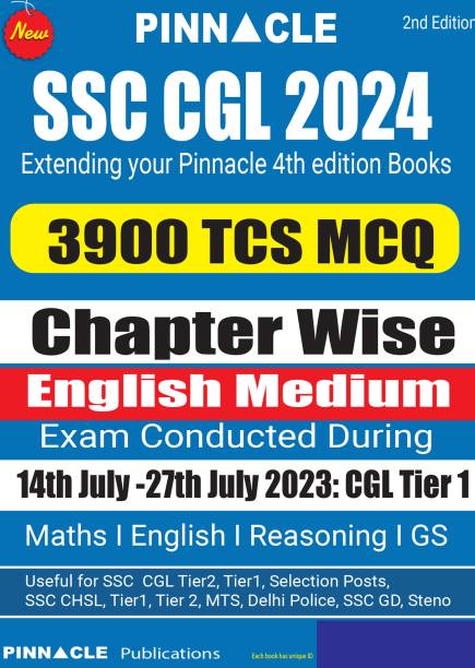 SSC CGL 2024: 3900 TCS MCQ Chapter Wise With Detailed Explanation English Medium