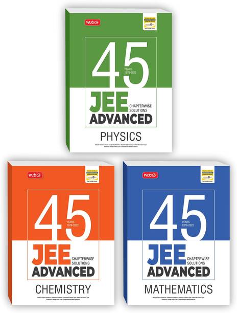 MTG 45 Years JEE Advanced Previous Years Solved Papers With Chapterwise Solutions - Physics, Chemistry & Mathematics (1978-2022), JEE Advanced PYQ For 2023 Exam (Set Of 3 Books)