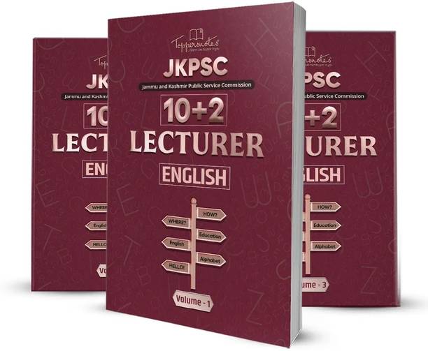 JKPSC - English (School Lecturer) Exam Preparation Study Material Notes, English Medium Set Of Books, Latest Edition