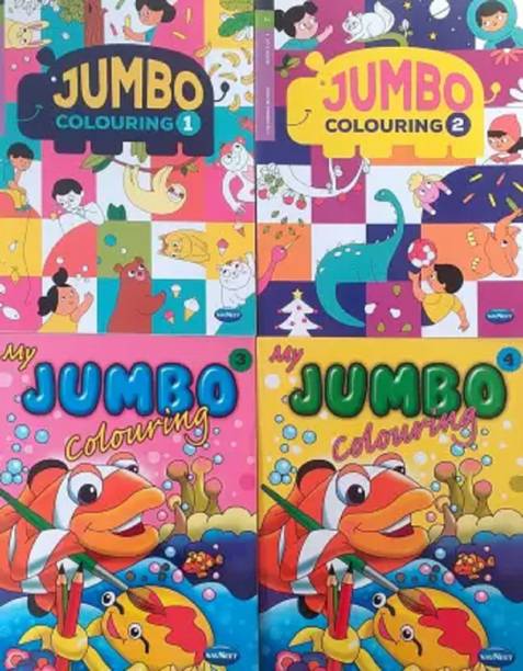 Combo Jumbo Colouring Book Part 1 2 3 4 Set Of 4 Books (Paperback, Others, Navneet)