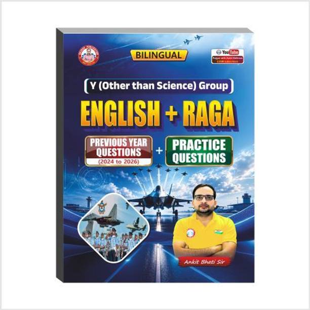 Air Force Y Group( English + RAGA Previous Year Questions (2024-2025) + Practice Questions) Bilingual Book By Ankit Bhati Sir
