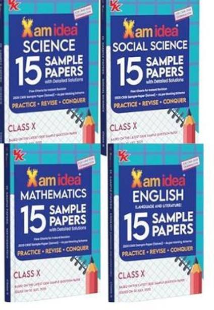 Xam Idea CBSE 15 Sample Question Papers Class 10 Math + Science + Social Science + English (Language & Literature) For 2026 Board Exams (As Per The Latest CBSE SQP Dated 30th July 2025) With Detailed ... 2025 | Basic Concepts For Quick Revision Paperback – 18 September 2025