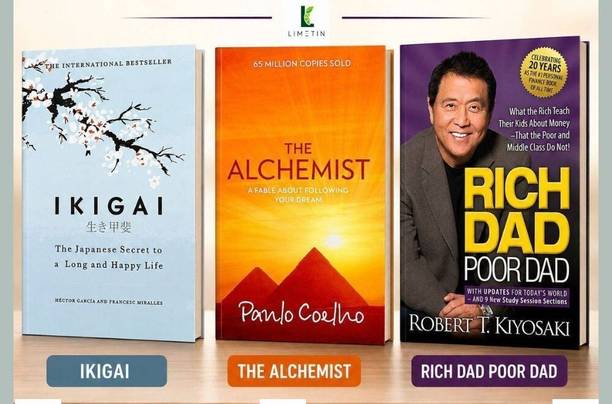 Ikigai + The Alchemist + Rich Dad Poor Dad Combo Pack Of 3 | Héctor García, Francesc Miralles, Paulo Coelho & Robert T. Kiyosaki | Bestselling Self Help, Personal Growth & Personal Finance Books | Eng