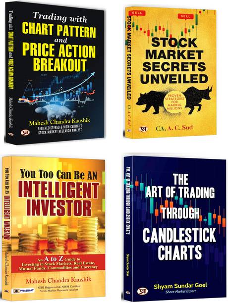 Trading With Chart Pattern And Price Action Breakout + You Too Can Be An Intelligent Investor + Stock Market Secrets Unveiled + The Art Of Trading Through Candlestick Charts | Unlock The Ultimate Guide To Financial Success | Investment Wisdom (Set Of 4 Books In English)