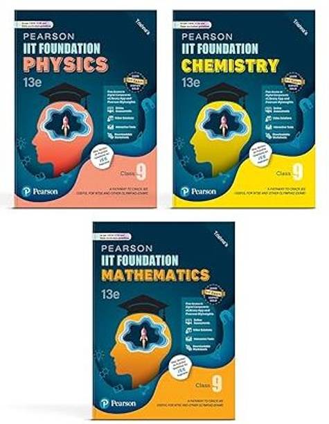 Pearson IIT Foundation' 2025 Class 9 Physics Chemistry Mathematics | For JEE, NTSE & Olympiad Exams | Includes JEE Practice Questions | Free Access To Online Assessments, Video Solutions & Interactive Tests