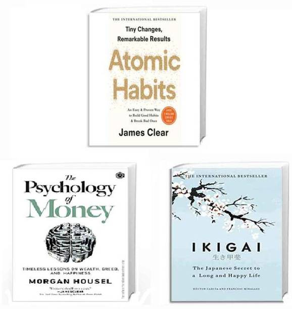 Ikigai, Atomic Habits and Psychology of Money (3 Book Combo)