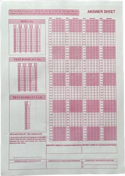 Acme Creations 150 OMR SHEET OMR Practice Sheets For Competitive Exams - 180 MCQ's A4 Size, 150 Loose Sheet/150 PAGES (For NEET JEE UPSC MPSC GATE JNV PSC RPSC TNPSC Etc