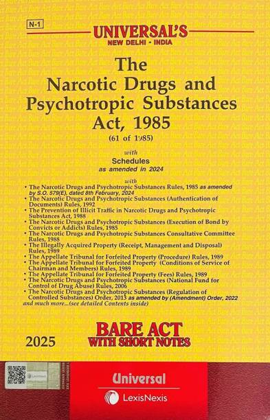 The Narcotic Drugs And Psychotropic Substances Act 1985 Bare Act With Allied Rules And Short Notes