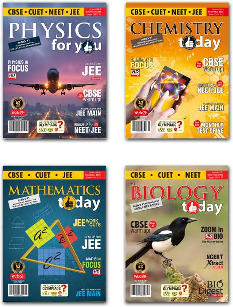MTG Monthly Magazines Of December 2025 - Physics For You, Chemistry Today, Mathematics Today & Biology Today For JEE & NEET Exam 2025