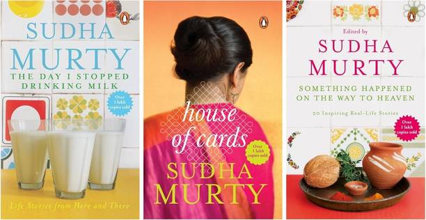 Sudha Murty 3 Book Combo Set : The Day I Stopped Drinking Milk + House Of Cards + Something Happened On The Way To Heaven
