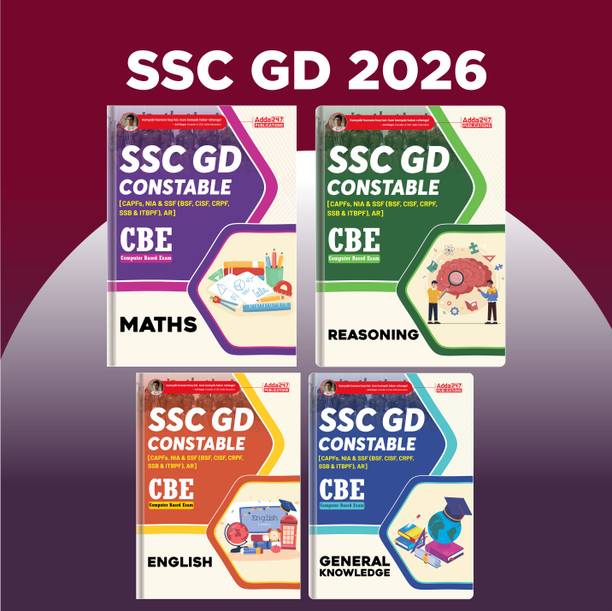SSC GD Constable 2026 Maths,Reasoning,English,General Knowledge Books For CAPF's,NIA & SSF,BSF, CISF,CRPF,SSB, & ITBP (Set Of 4 Books)