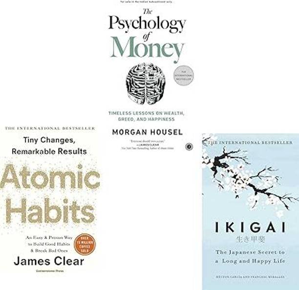 Atomic Habits+the Psycology Of Money+Ikigai | Combo Set