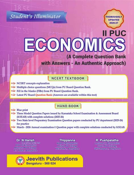Jeevith 2nd PUC - ECONOMICS - Student's Illuminator|A Complete Question Bank With Answers -An Authentic Approach|Thoroughly Updated For 2026-27|