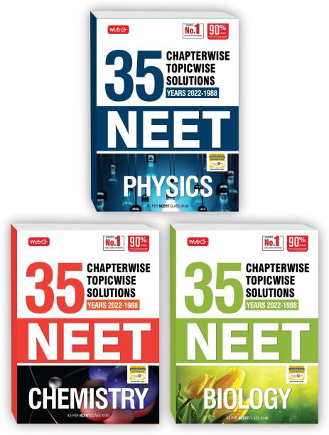 MTG 35 Years NEET Previous Year Solved Question Papers With NEET Chapterwise Topicwise Solutions - NEET 2023 Preparation Books, Set Of 3 Books NTA Neet 35 Years Questions, Physics Chemistry Biology