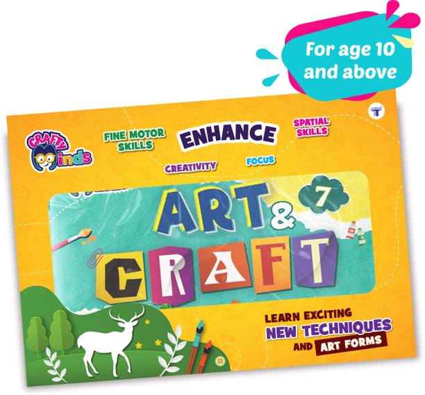 Crafty Minds Art & Craft Book 7 | 25+ Fun Activities For Kids To Boost Creativity & Fine Motor Skills | Easy Instructions With Step-By-Step Video Tutorials