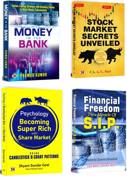 Money In The Bank + Psychology Of Becoming Super Rich With Share + Stock Market Secrets Unveiled + Financial Freedom Thru Miracle Of S.I.P. | From Mastering Banknifty Options To Building Long-Term Wealth | Investment Strategies (Set Of 4 Books In English)