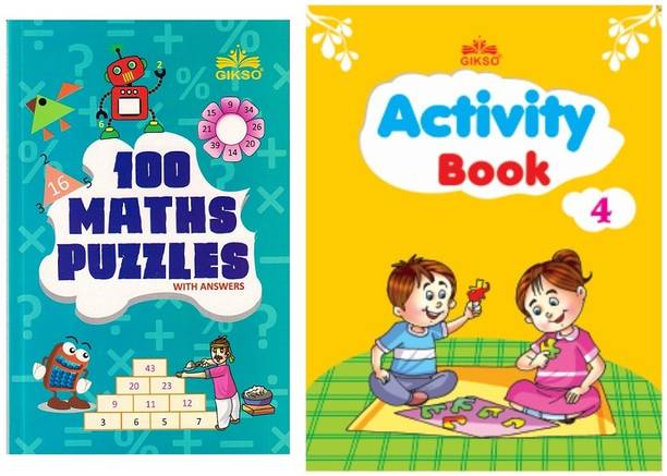 Combo Of 100 Maths Puzzles Book And Activity Book ? 4 For Kids
