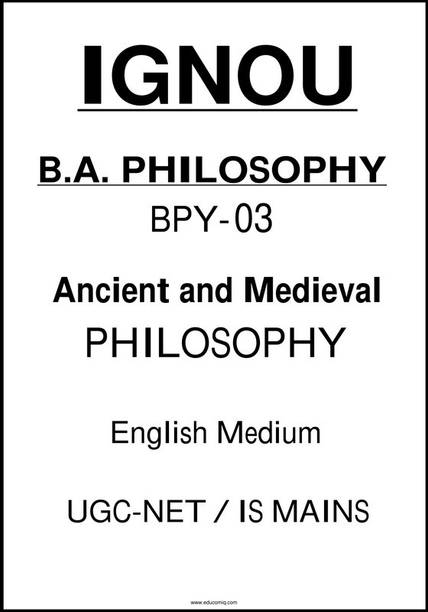 Ignou BA BPY-03-Ancient And Medieval Philosophy Printed Notes In English For IAS Mains 2024