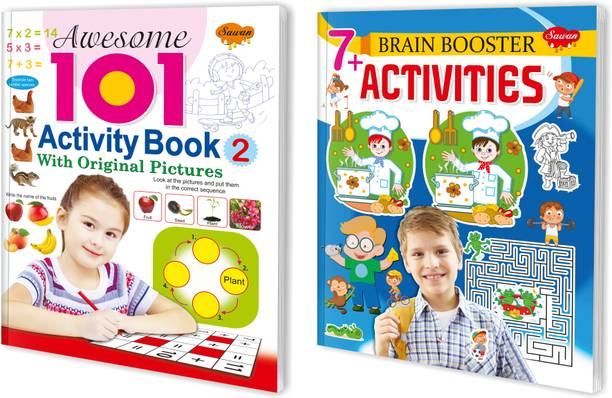 Brilliant Brain Activity Books | Pack Of 2 Books(V2) | Super Jumbo Combo For Collecters And Library Activity Books
