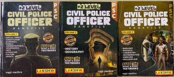 ( Lakshya ) Kerala PSC +2 Level Civil Police Officer 2025 Rank File - Set Of 3 Volumes || Based On NCERT & SCERT Textbook, AZG