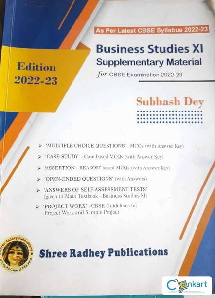 Business Studies Class XI Supplementary Material For Cbse Examination 2022-23