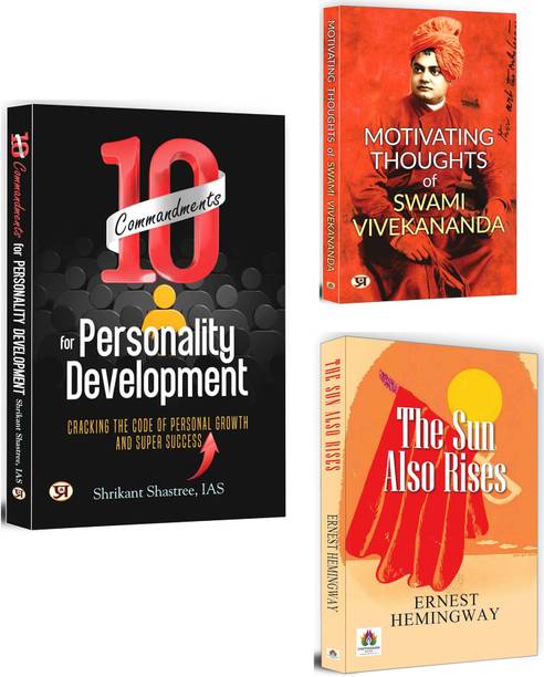 10 Commandments For Personality Development + Motivating Thoughts Of Swami Vivekananda + The Sun Also Rises | A Masterpiece Of Love, Loss, And Resilience | Novel | Fiction & Non Fiction Books | Vivekananda Books | Inspirational Thoughts (Set Of 3 Books In English)