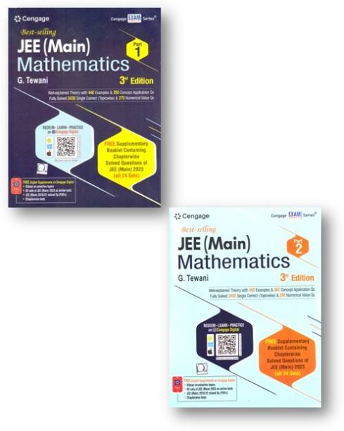 Cengage JEE Main Mathematics: Vol. 1 And Vol. 2 (Book + Booklet) With Free Supplementary Booklet Containing Chapterwise Solved Questions Of JEE (Main-2023)(All 24 Sets) , (2-Books Set Combo)