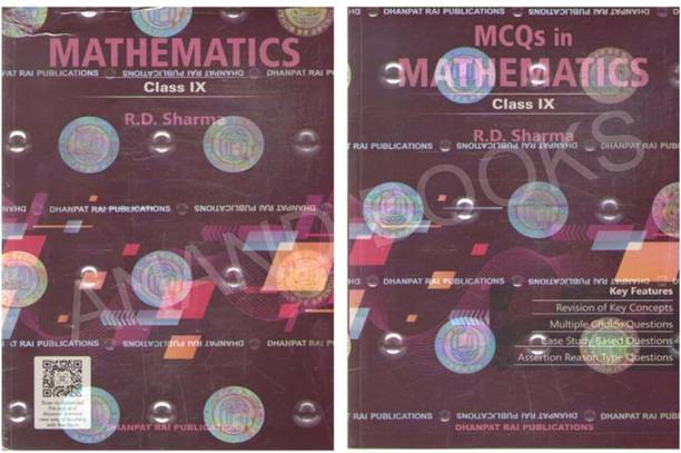 R D Sharma Mathematics Class 9 With Mcq Set Of 2 Books Latest Edition (2025-26 Examination) Original Book Acsess Qr Code