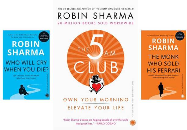 Who Willl Cry When You Diee + The 5 Am Club + The Monk Who Sold His Ferrari (Combo Of 3 Books)