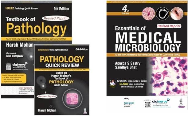 Combo Of 2 Medical Book Medical Of Microbiology Apoorva Shastri And Medical Of Pathology Harsh Mohan Pathology New Edition