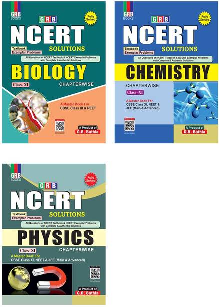 जी.आर बाथला कॉम्बो: NCERT सॉल्यूशंस केमिस्ट्री, बायोलॉजी एंड फिज़िक्स फॉर क्लास-XI (सेट ऑफ 3 बुक्स)