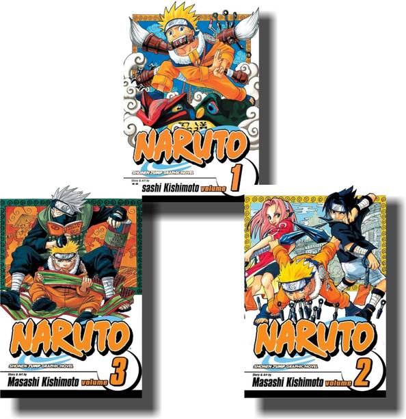 Masashi Kishimoto : Naruto Manga Vol 1, Vol 2 And Vol 3 Set ( Including Poster )