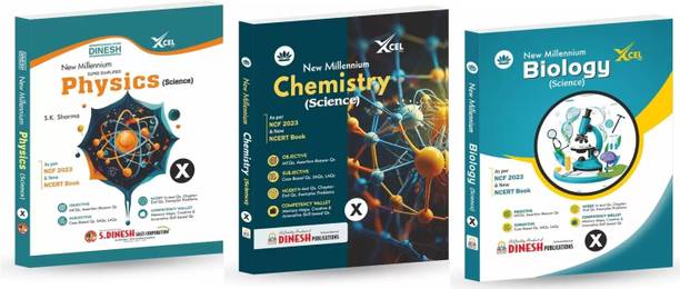 DINESH New Millennium Physics, Chemistry, Biology For Class -10 | 2025-26 Session |[set Of 3]