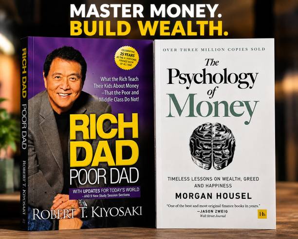 Rich Dad Poor Dad + The Psychology Of Money Combo Pack | Robert T. Kiyosaki & Morgan Housel | Bestselling Personal Finance & Self-Help Books | English Paperback