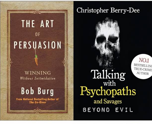 Best Seller Book No1 Book The Art Of Persuasion Paperback+Talking With Psychopaths And Savages: Beyond Evil