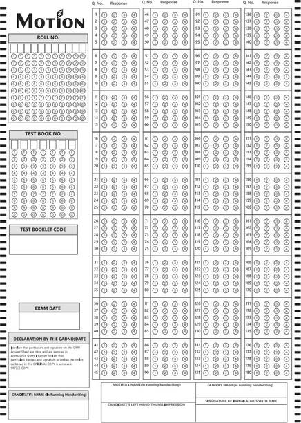 OMR Sheet Pack – Buy 1 Get 1 Free (Total 60 Sheets, 2 Packs Of 30 Each) | Thick Paper | MCQ Practice For NEET, UPSC & All Competitive Exam Preparation | Paperback, Motion