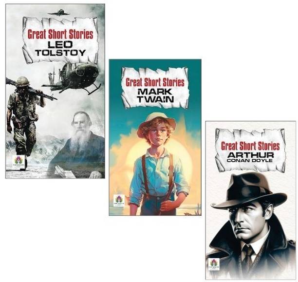 Leo Tolstoy + Mark Twain + Arthur Conan Doyle | Timeless Fiction | Great Short Stories | Celebrated Authors | Quick Classic Reads | Literary Treasures | Author Collection | Must-Read Books | Vintage Stories | Fiction Favorites | Rich Narratives | Moving Tales | Thoughtful Stories | Reader Picks | Classic Prose | Memorable Reads (Set Of 3 Books)