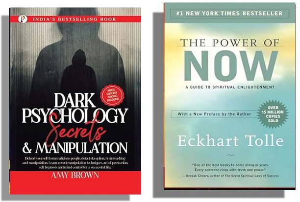 Ayazbooks Combo;- Dark Psychology + 
The Power Of Now ( English ) Bestselling