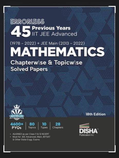Dhisha Jee Advice Math 45 Years Errorless Iit Exam Books