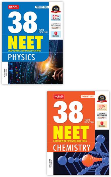 MTG 38 Years NEET Previous Year Solved Question Papers Physics, Chemistry PYQs Chapterwise Topicwise Solutions For 2025-2026 Exam (Set Of 2 Books) | Get Free Access Of Video Solutions & Smart Book