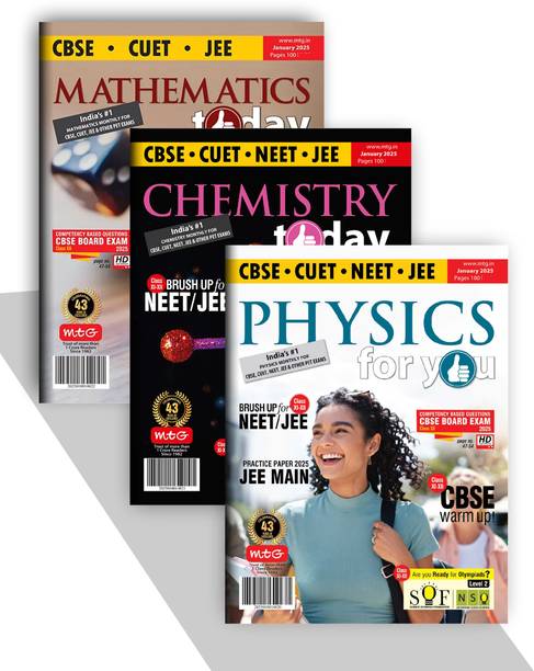 MTG Monthly Magazines Of January 2025 - Physics For You, Chemistry Today, Mathematics Today For JEE Exam 2025