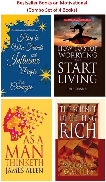 How To Win Friends And Influence People, How To Stop Worrying And Start Living, As A Man Thinketh, The Science Of Getting Rich (Set Of 4 Bestseller Motivational Books)