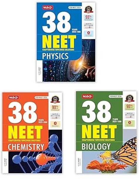 Mtg 38 Years NEET Previous Year Solved Question Papers Physics, Chemistry & Biology PYQs Chapterwise Topicwise Solutions For 2025-2026 Exam (Set Of 3 Books) | Get Free Access Of Video Solutions & Smart Book (Paperback, MTG Editorial Board)