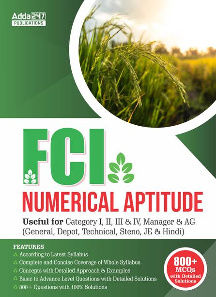 Numerical Aptitude For FCI Manager Category-I,II,III,IV AG,General & Depot ,Technical,Steno,JE, & Hindi