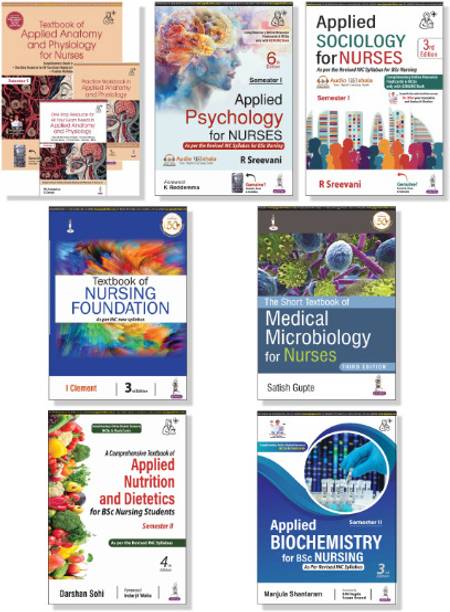 BSc. Nursing 1st Semester Books Combo-2 (7-Books Set)