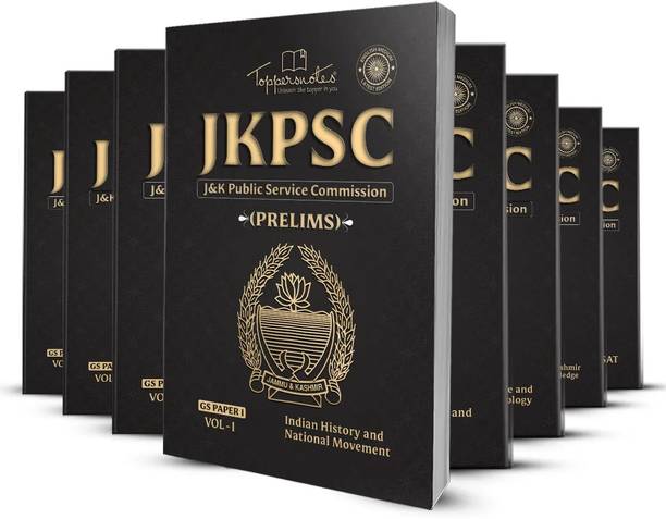 ToppersNotes JKPSC Prelims Jammu & Kashmir PCS General Studies For Prelims Exam Preparation Study Material Notes In English Medium Set Of Books, Latest Edition