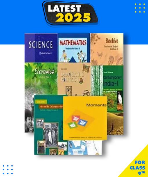 NCERT Books Set For Class 9 English Medium Set Of 8 Books Paperback 1 January 2019 No, NCERT|New Latest Edition For 2025-2026