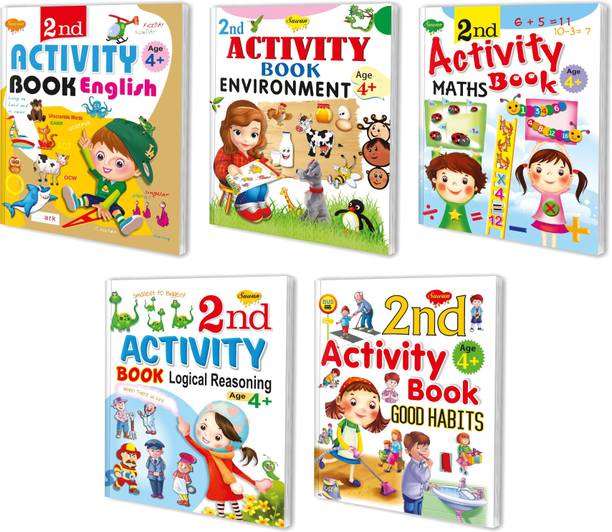2nd Activity Books Of English, Environment, Maths, Logical Reasoning And Good Habits For Kids : Kids Activity Book, Learning Activity For Kids, Educational Activity Book For Children, Children Activity Book | Gift Pack Of 5 Activity Book For Kids