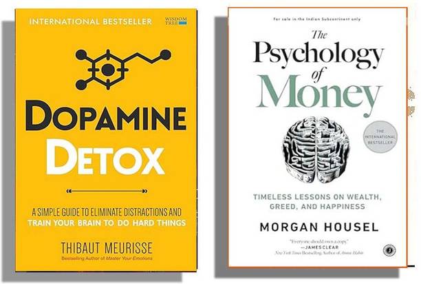 2 Books Combo ( Dopamine Detox + The Psychology Money ) English